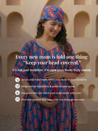 indigo-red-floral-print-cotton-maternity-feeding-friendly-kaftan-dress