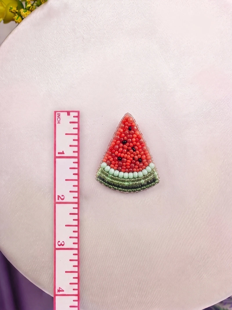 Slice of Summer Handcrafted Beaded Statement Earrings