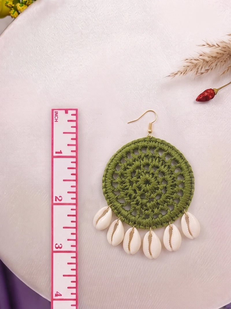 Baby Moon Handcrafted Beaded Statement Earrings
