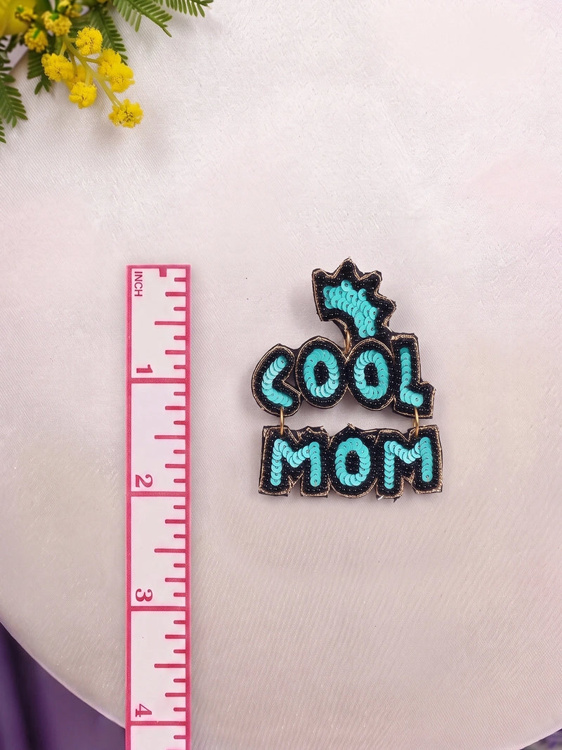 Cool Mom Handcrafted Statement Earrings – Turquoise Blue