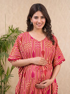 beige-maroon-geometric-print