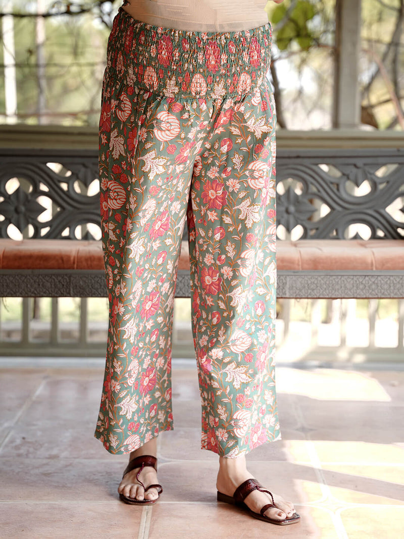 Light Blue Printed Cotton Maternity Feeding-Friendly Night Suit